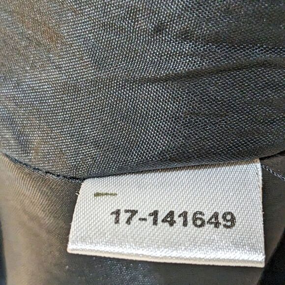 Ann Taylor Loft Linen Black V-Neck Spaghetti Strap Embellished Dress Size 12 - Picture 7 of 11